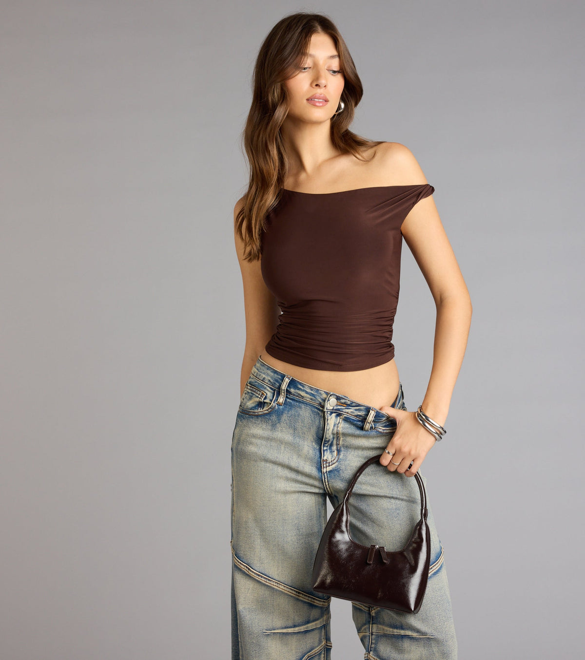 Slick Moves Faux Leather Mini Shoulder Bag
