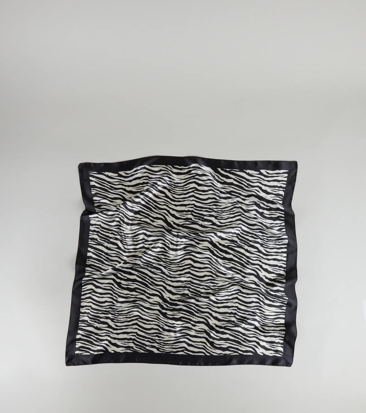 Call Me Extra Zebra Print Satin Scarf