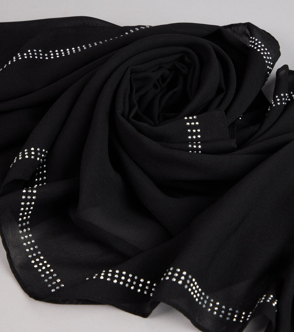 Starry Night Rhinestone Trim Scarf