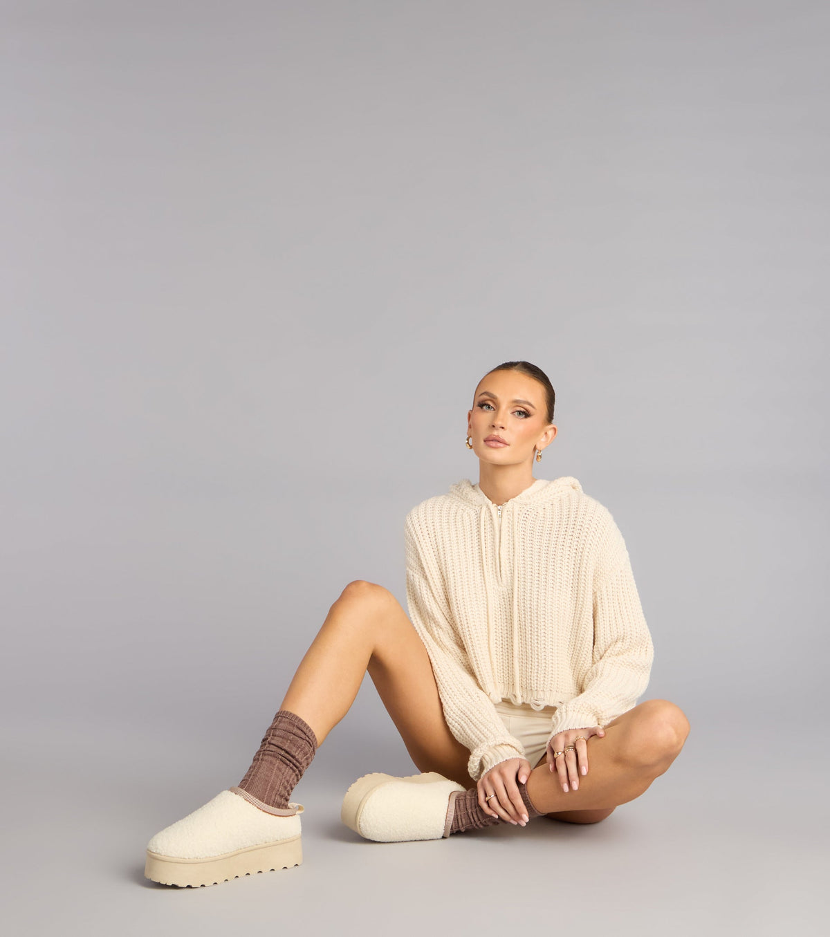 Sweet On Repeat Cable Knit Knee High Socks