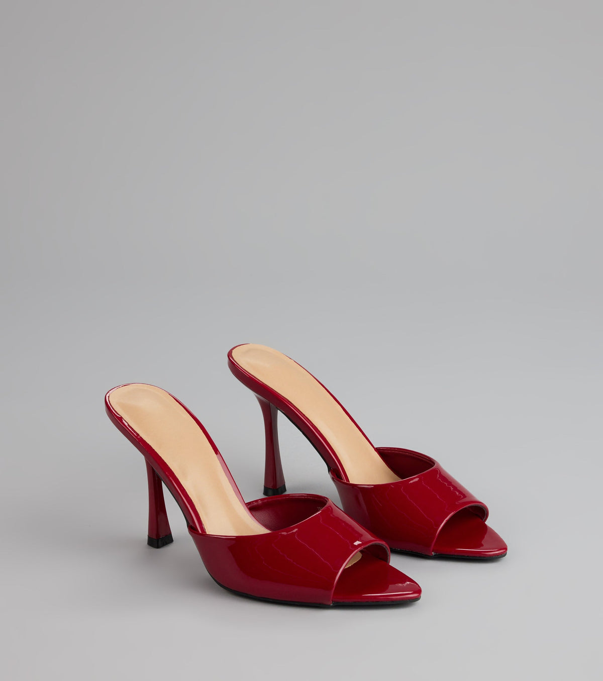 Gloss Point Patent Stiletto Mules
