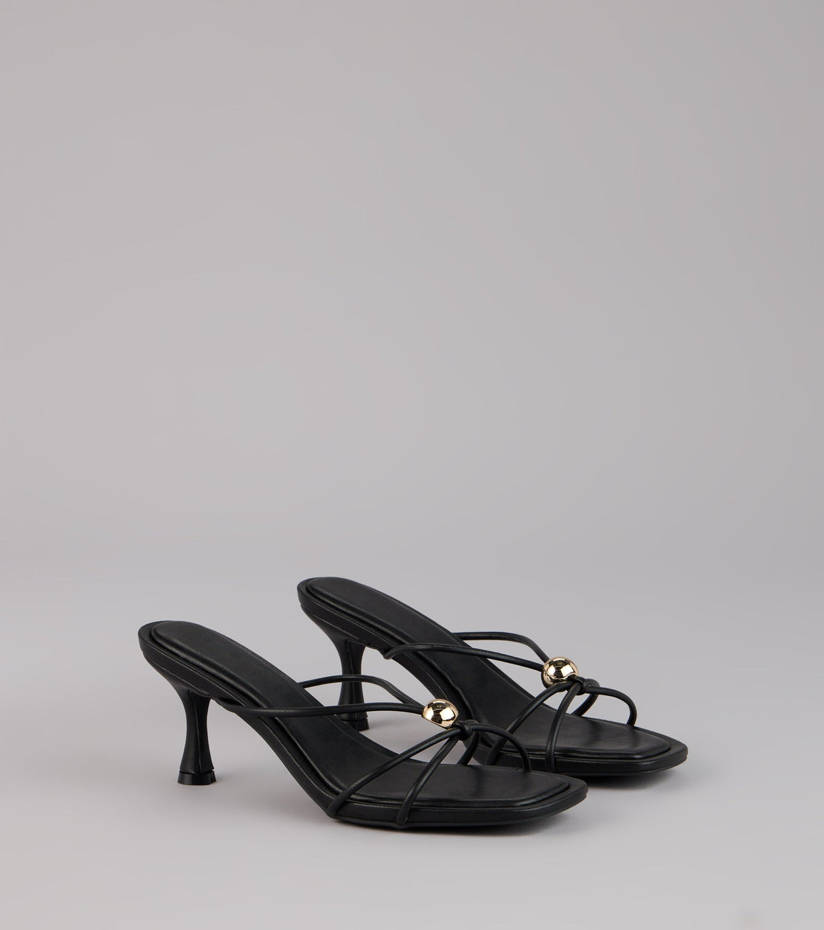 Sleek Luxe Strappy Stiletto Mules