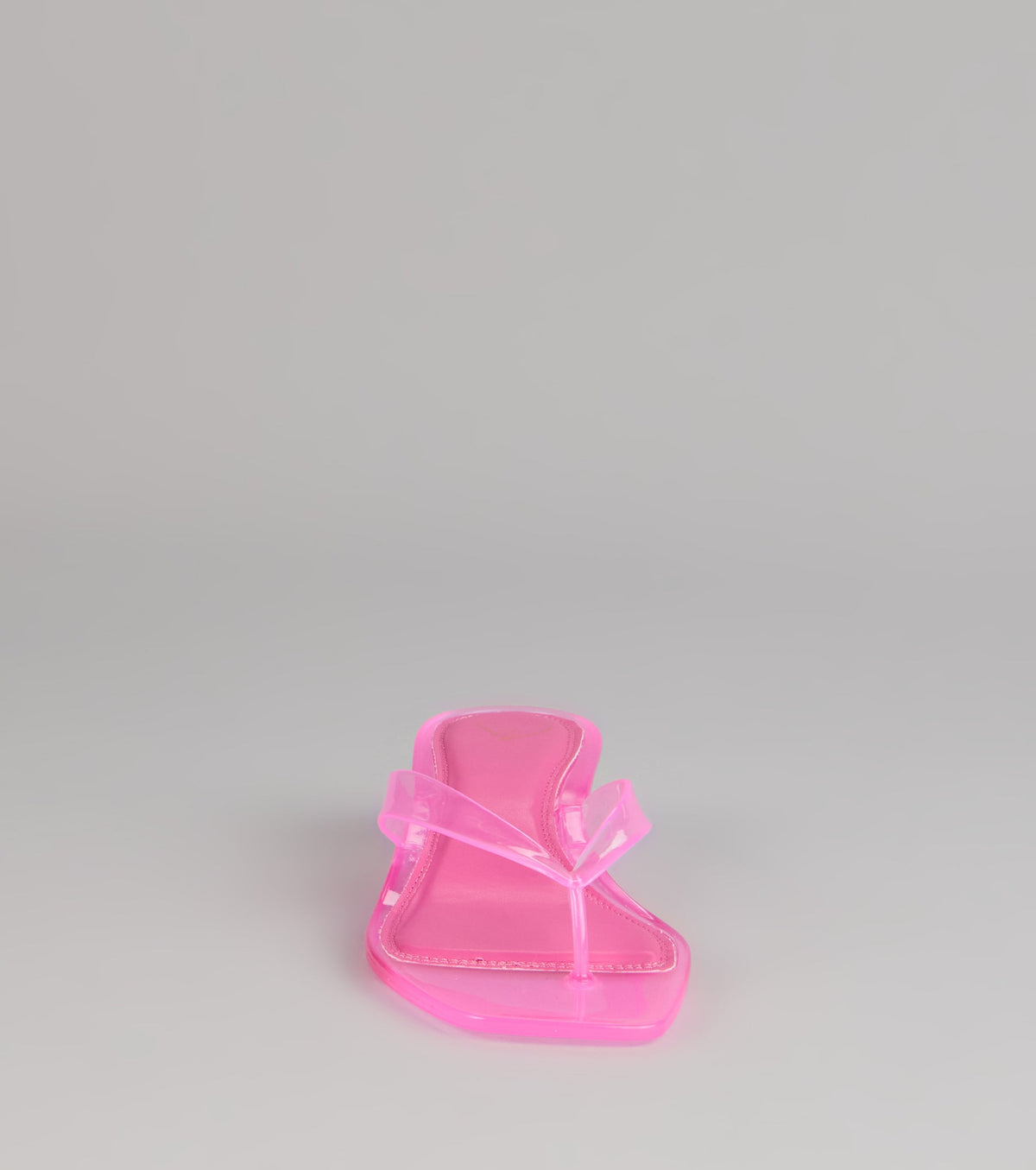 Clear Choice Jelly Thong Kitten Heels
