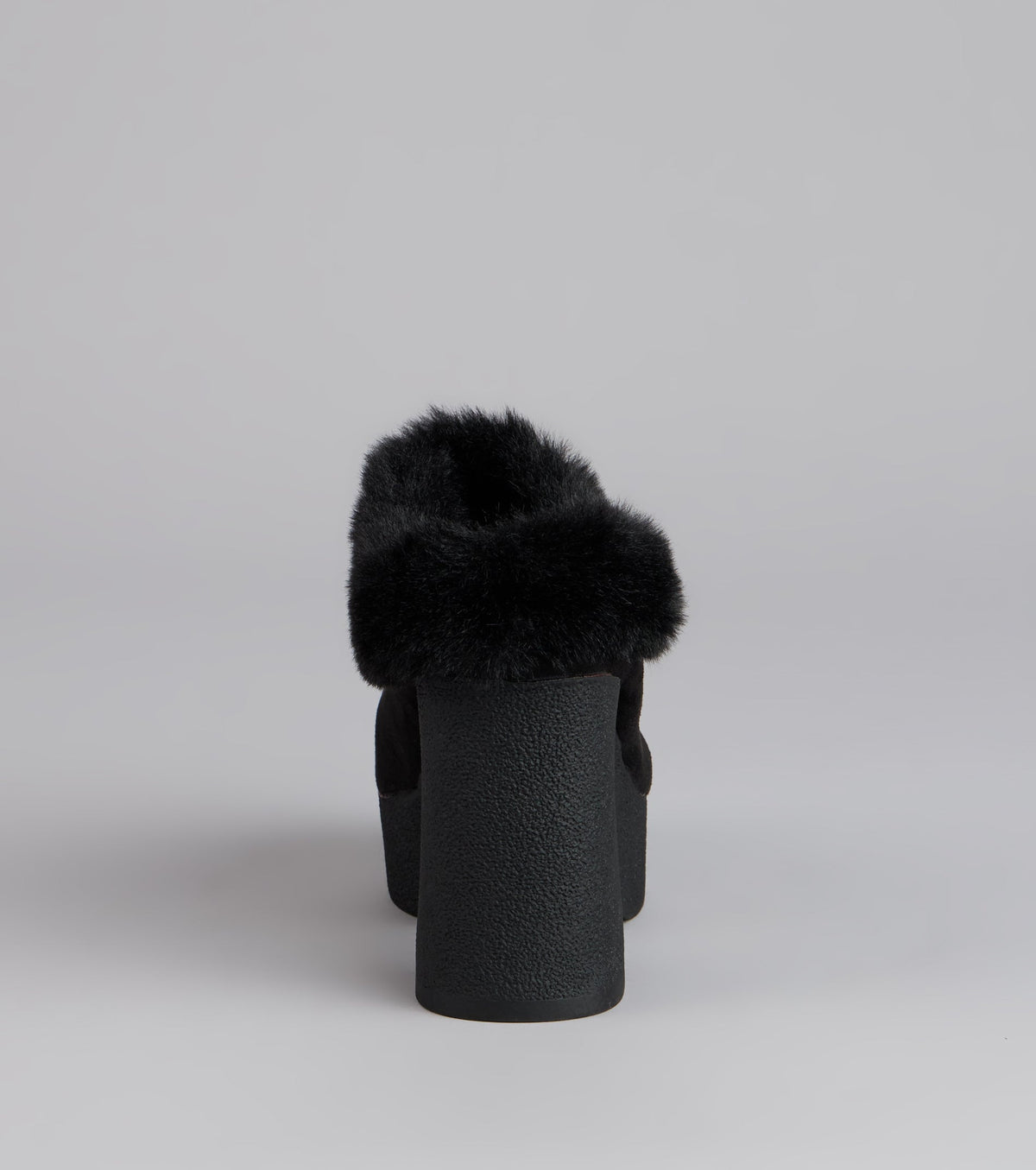 Fuzzy Feel Chunky Clog Mules