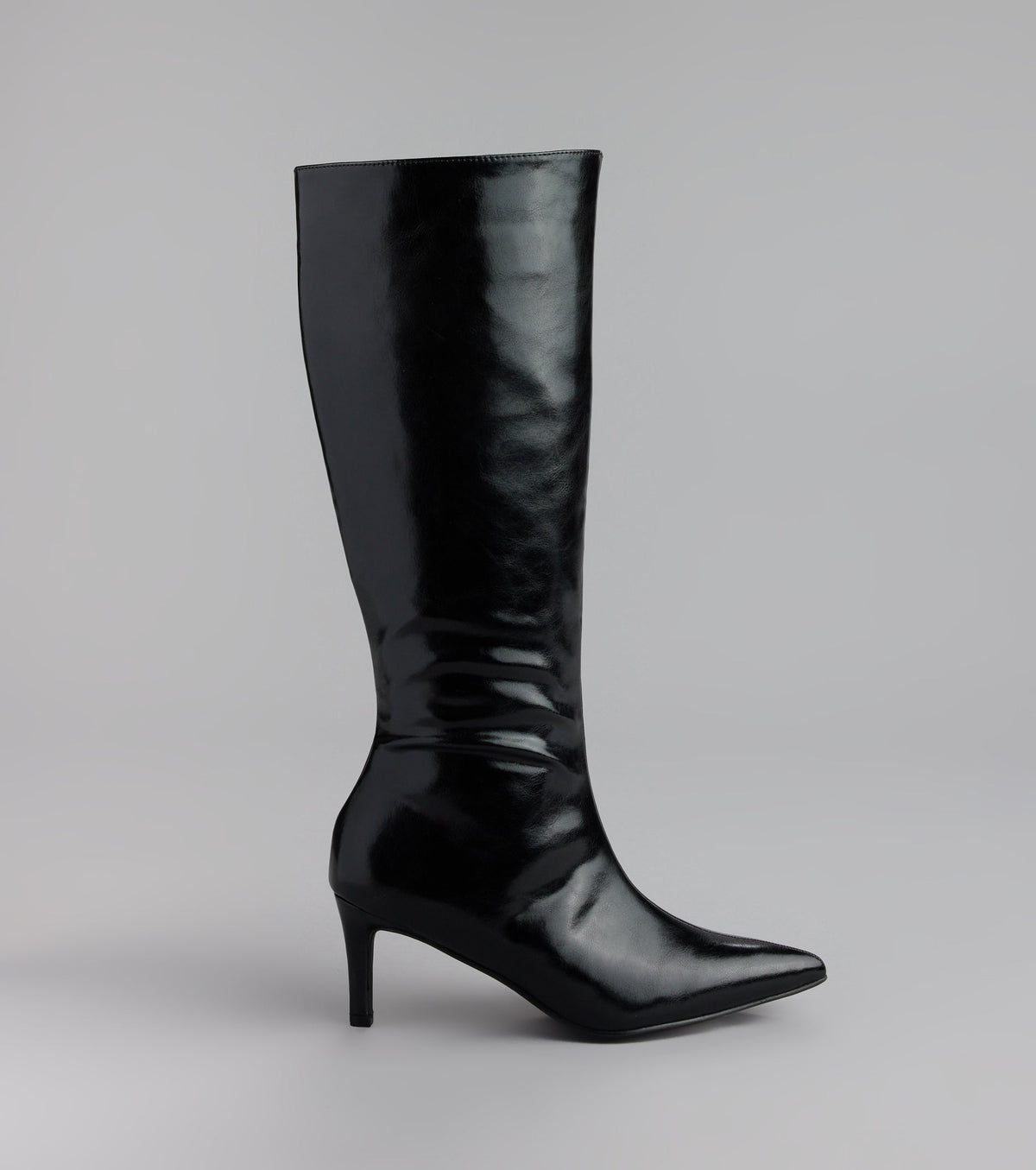 Sleek Stance Faux Leather Stiletto Boots
