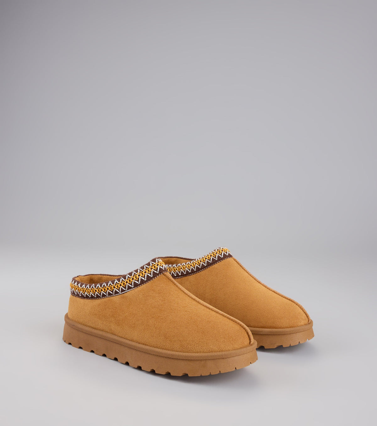 Cozy Status Faux Suede Platform Slippers