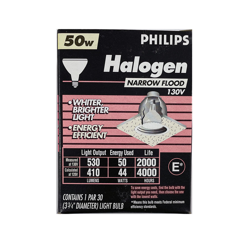 Philips 50w 130V Halogen PAR30 Long Neck Narrow Flood Bulb