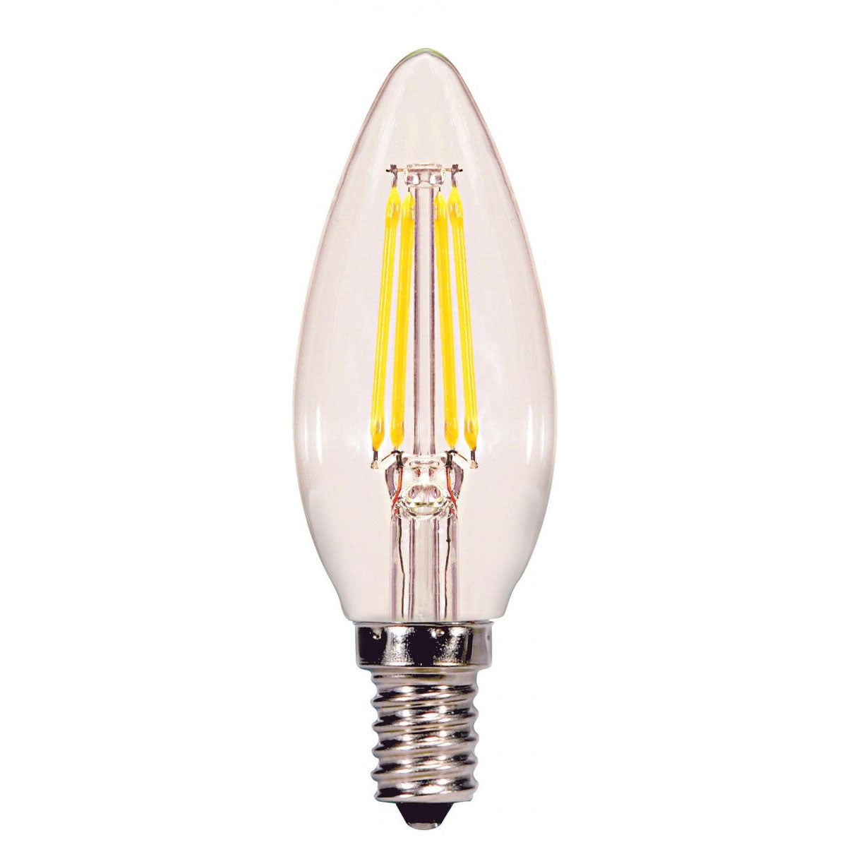 12PK - PILA 4.5w B11 LED E12 Candelabra base 2700K Soft White Bulb