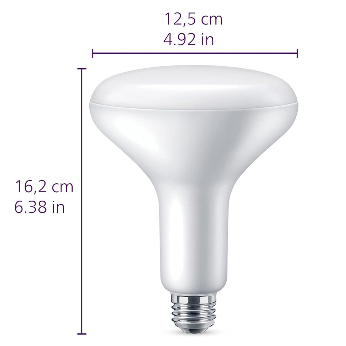 3PK - 10W BR40 LED 5000K - Daylight 800L Non-Dimmable Bulb - 60w Equiv