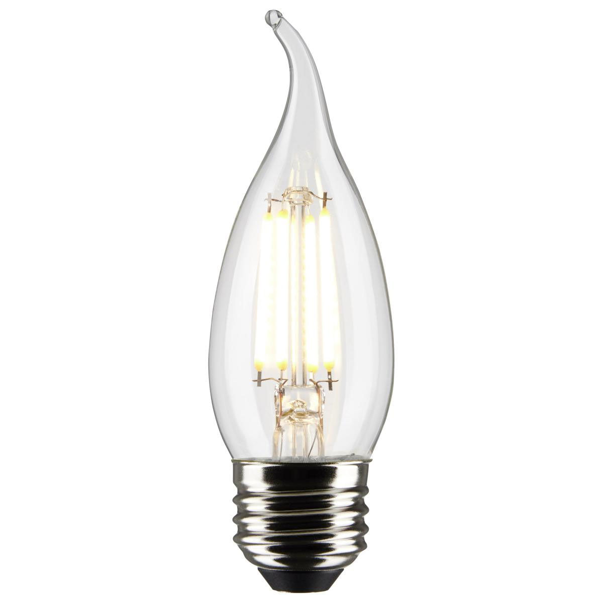 3PK - 4.5w CA11 Candle LED 2700K Medium Base Non-Dimmable - 40w equiv