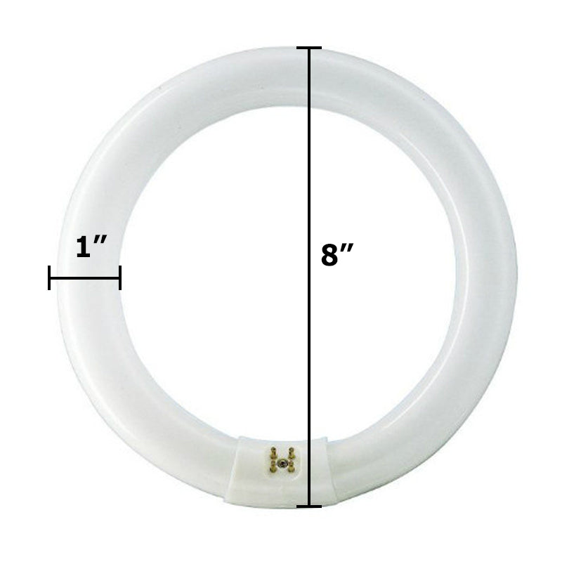 Sylvania FC8T9 22W 8in T9 4100K Cool White 1050Lm G10Q Circline Fluorescent Bulb