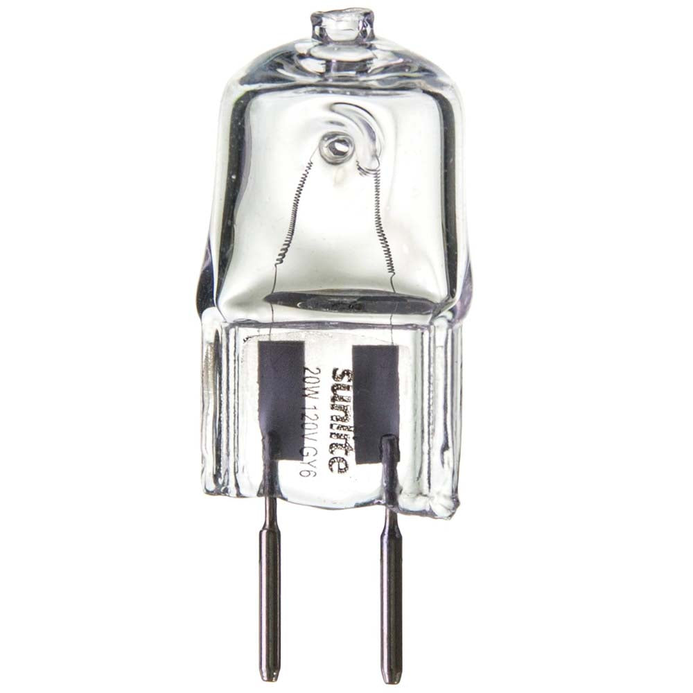 12PK - SUNLITE 20w 120v Single Ended T3.5 GY6.35 Bi-Pin Base 3200K Halogen Lamp