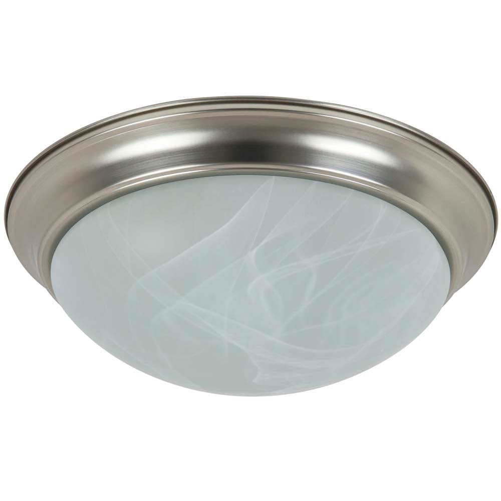 Sunlite 17w 120v 12-in Brushed Nickel 3000k Warm White Decorative Dome Fixture