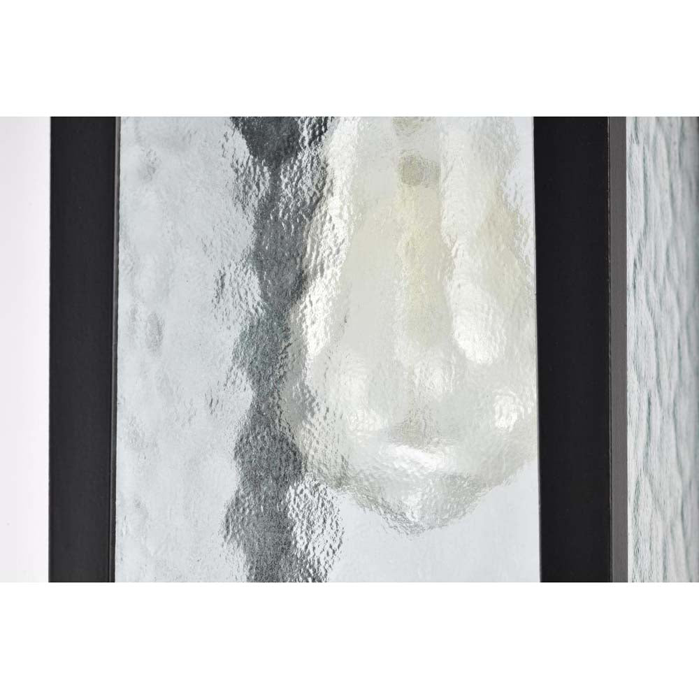 Stillwell Outdoor 14-in Hanging Light Matte Black Finish w/ Clear Water Glass