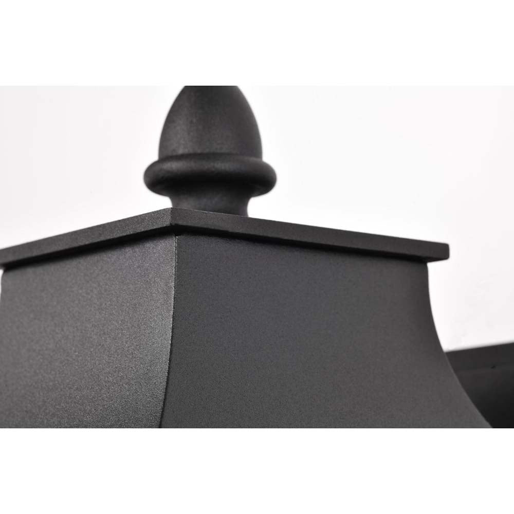 Austen Outdoor 17-in Large Wall Light Matte Black Finish w/ Clear Water Glass