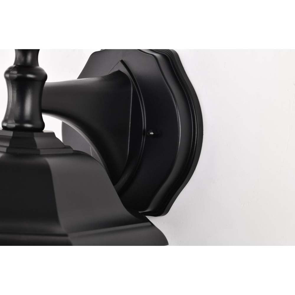 Hopkins Outdoor 13-in Large Wall Light Matte Black Finish w/ Clear Glass