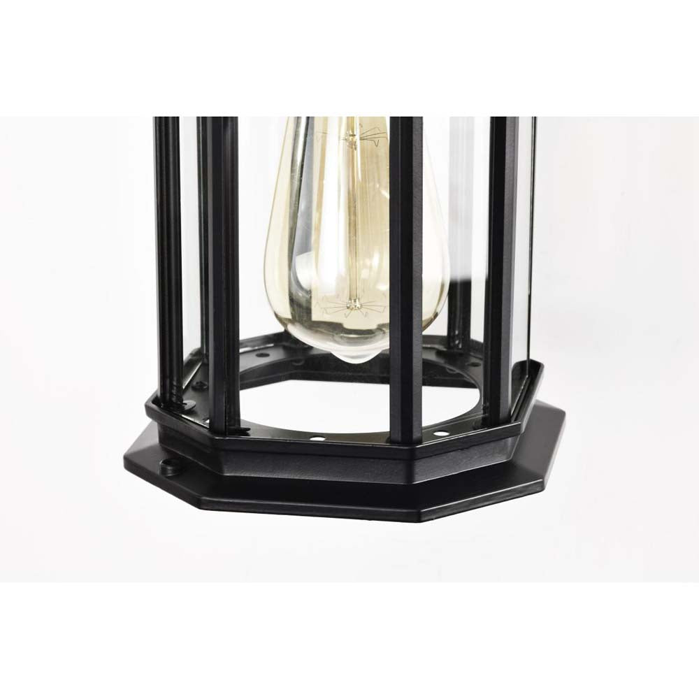 Hopkins Outdoor 12-in Small Wall Light Matte Black Finish w/ Clear Glass