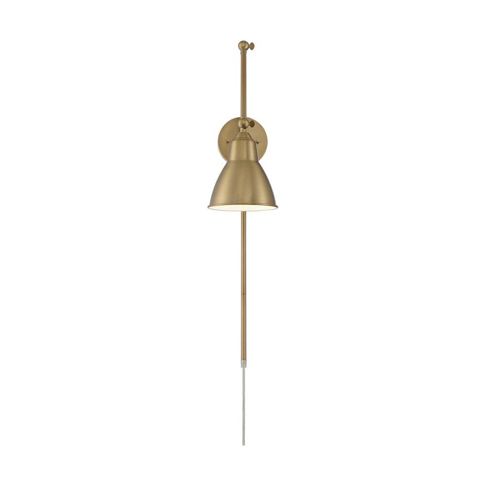 Fulton Swing Arm Lamp Burnished Brass w/ Switch 120v