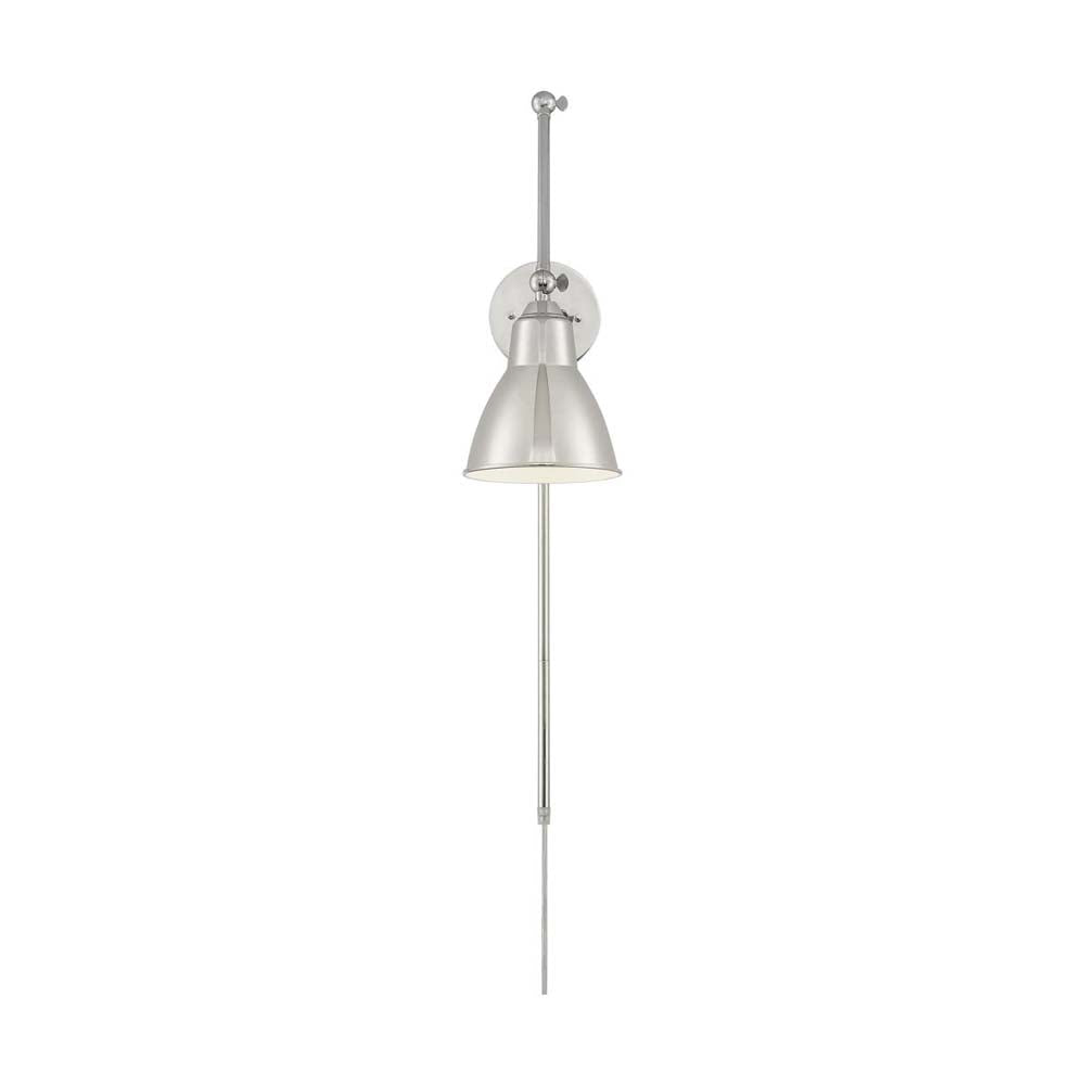 Fulton Swing Arm Lamp Polished Nickel w/ Switch 120v