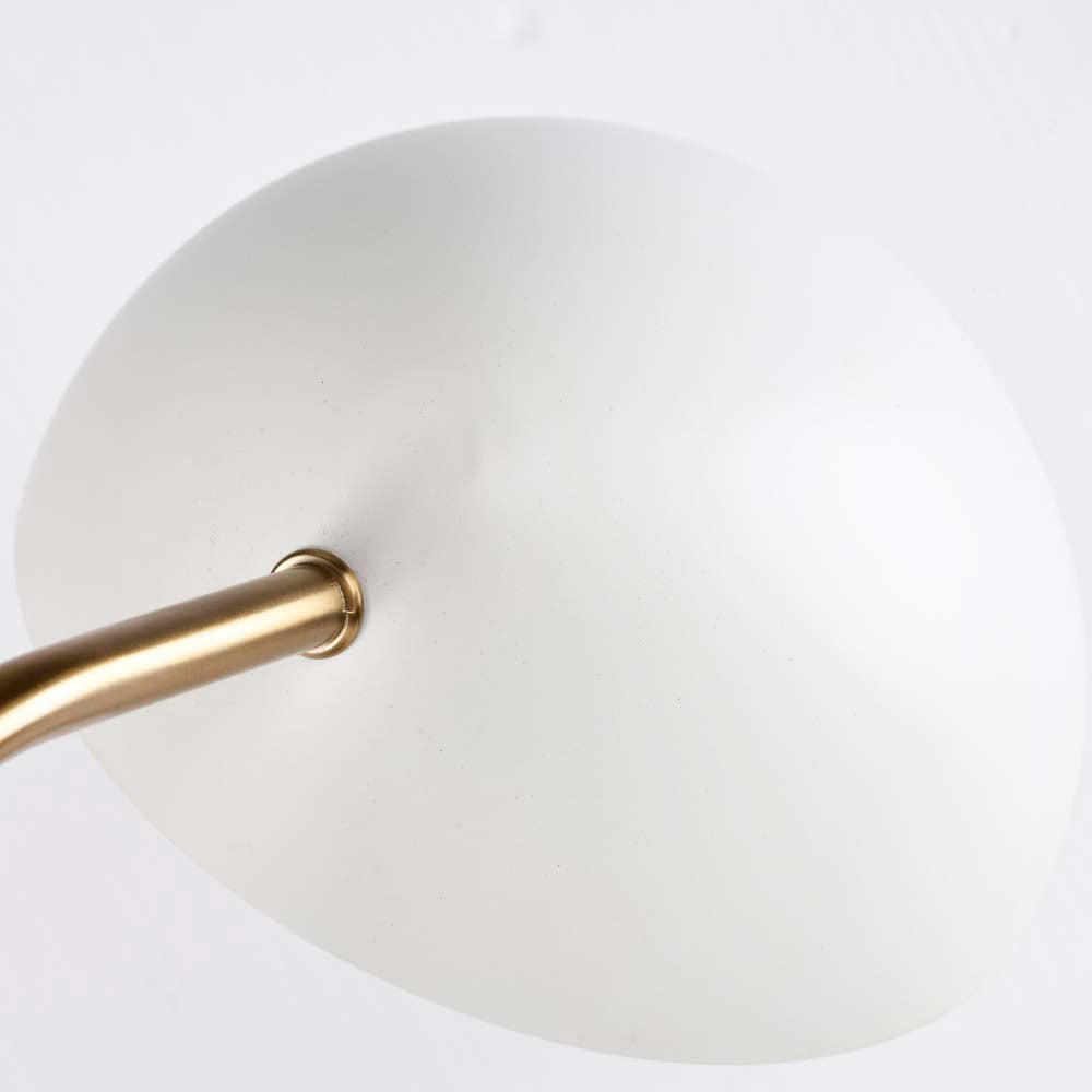 Trilby 1-Light Wall Sconce Matte White with Burnished Brass