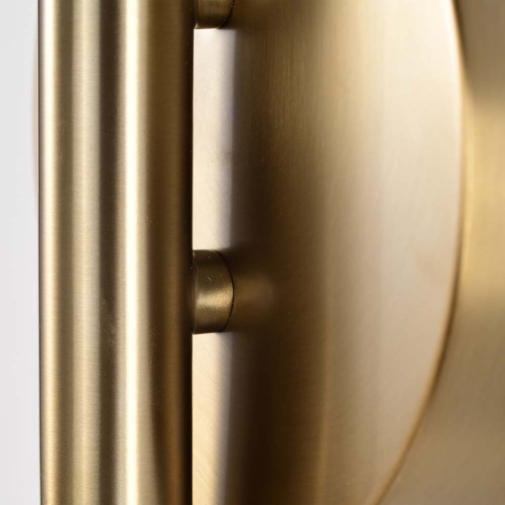 Trilby 1-Light Wall Sconce Matte White with Burnished Brass