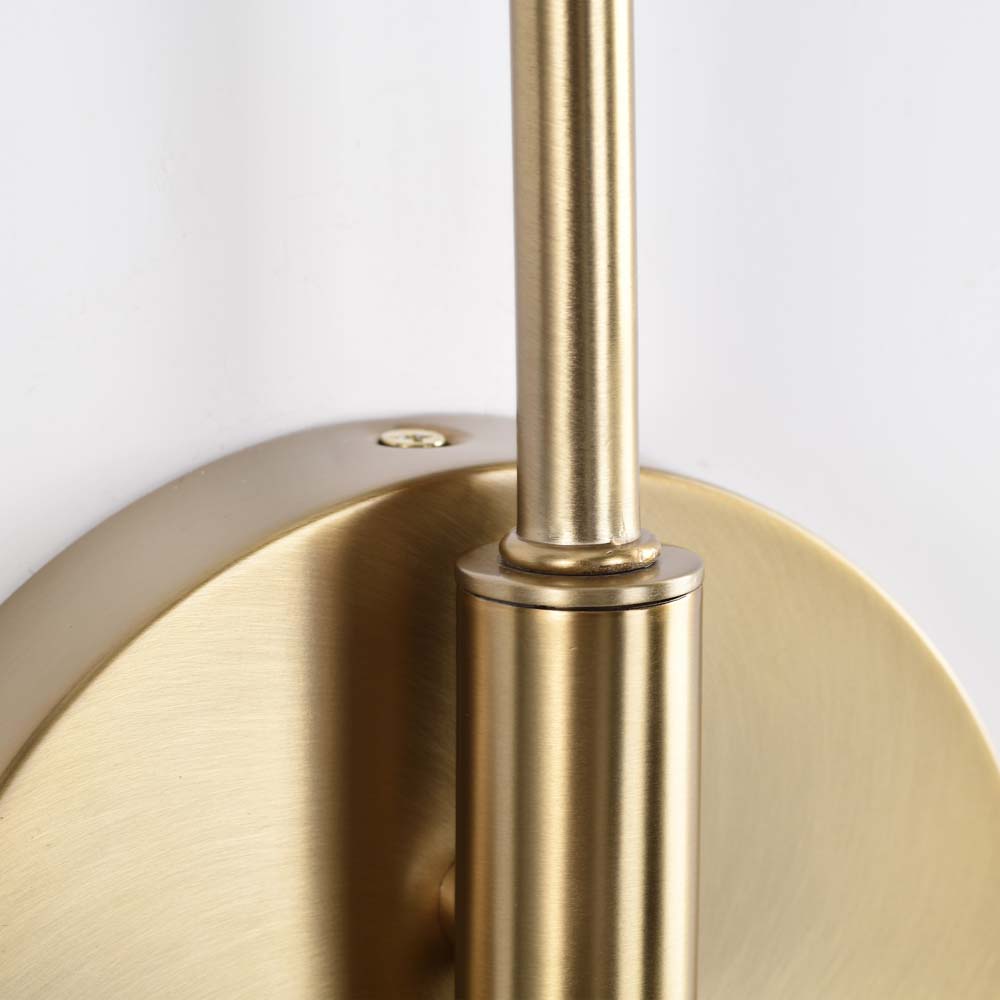 Trilby 2-Light Wall Sconce Matte Black with Burnished Brass