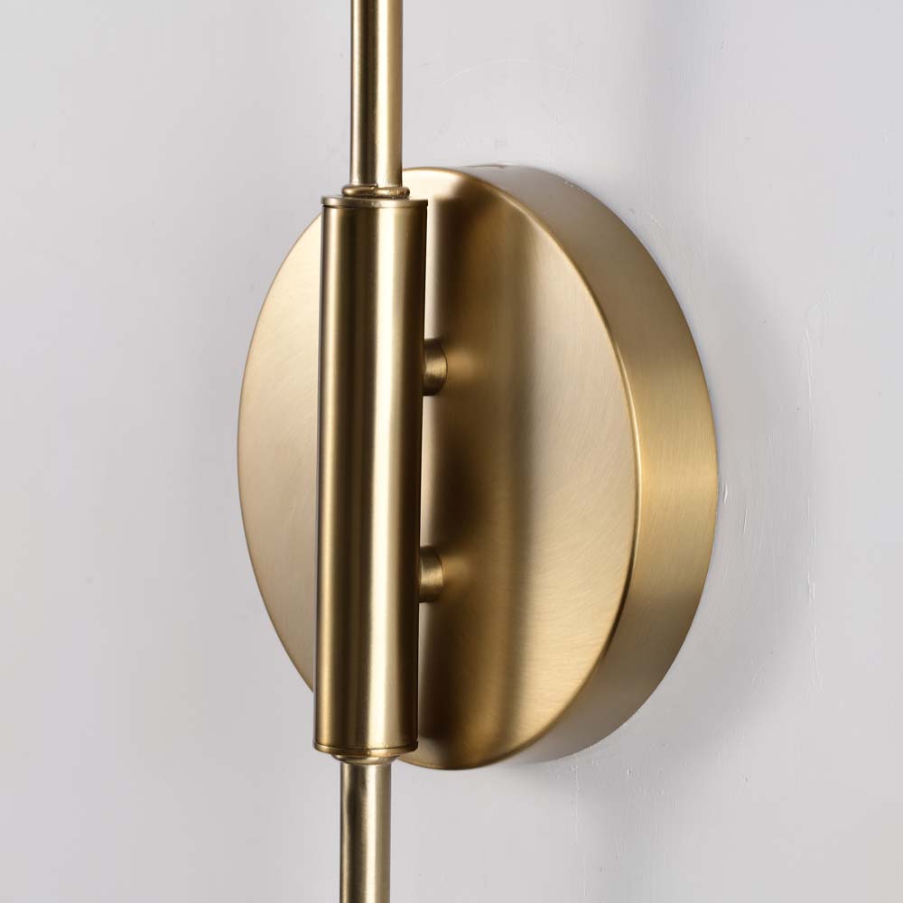 Trilby 2-Light Wall Sconce Matte Black with Burnished Brass
