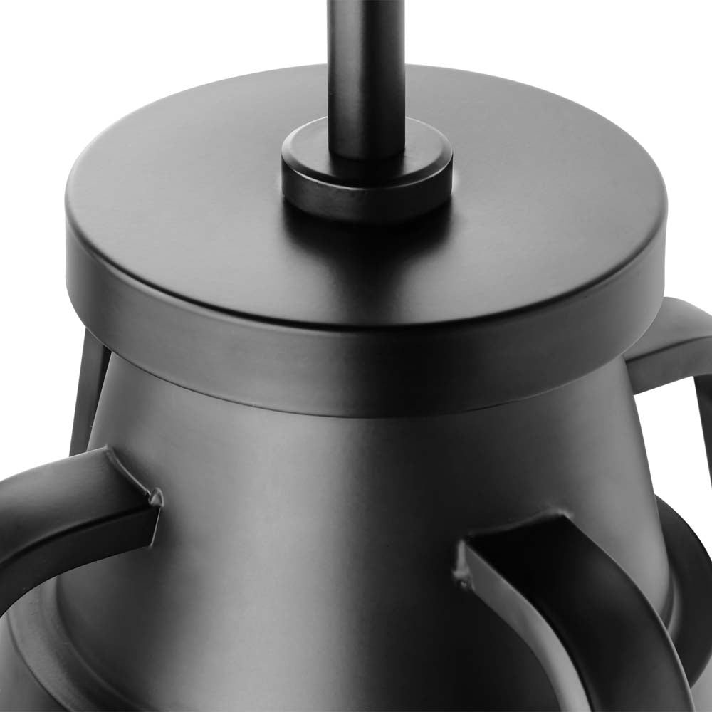 Everett 1-Light 14-in Pendant Matte Black with Clear Glass