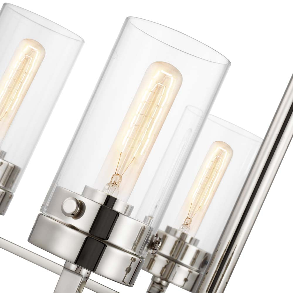 Intersection 5-Light Chandelier Polished Nickel with Clear Glass