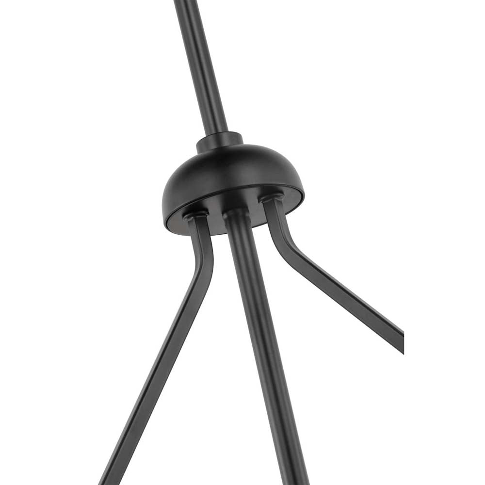 Halter 4-Light Pendant E26 Base 60w Matte Black Finish Natural Brass Metal Shade