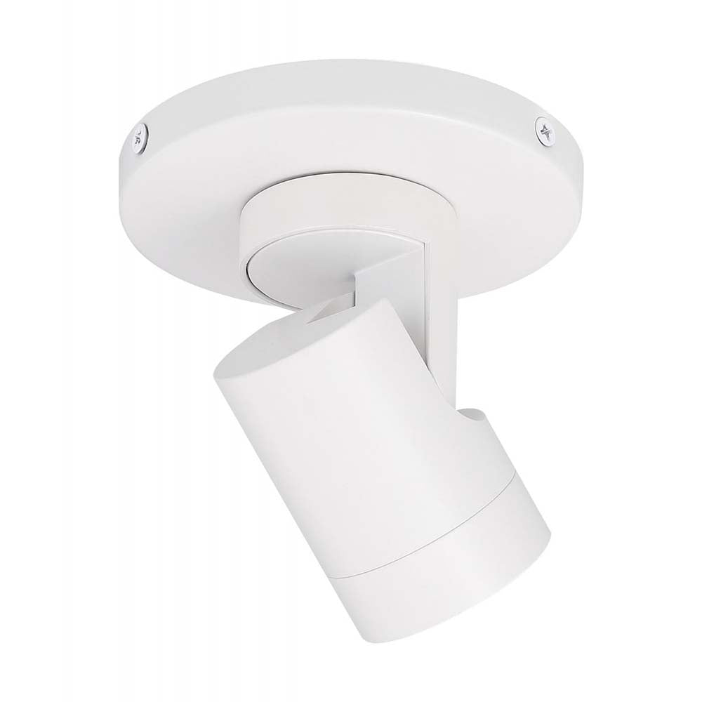 12w LED White Barrel Track-Light Monopoint 36 deg. Beam Angle 3000K Warm White