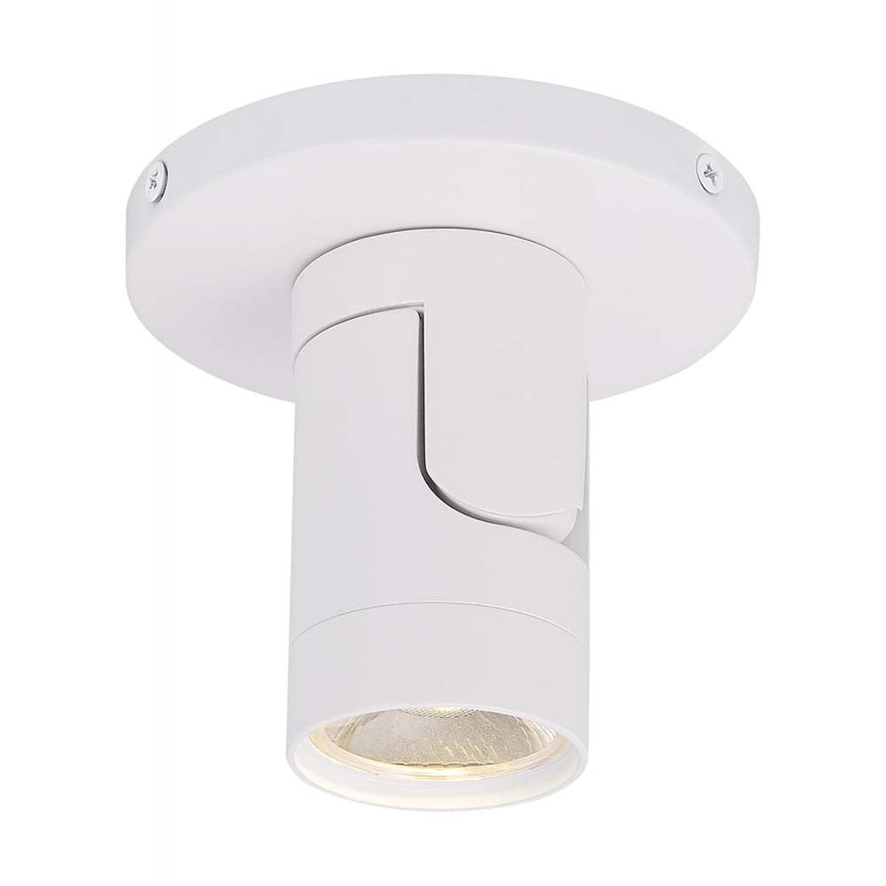 12w LED White Barrel Track-Light Monopoint 36 deg. Beam Angle 3000K Warm White