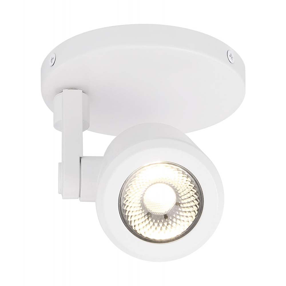 12w LED Taper Track-Light White Monopoint 36 deg. Beam Angle 3000K Warm White