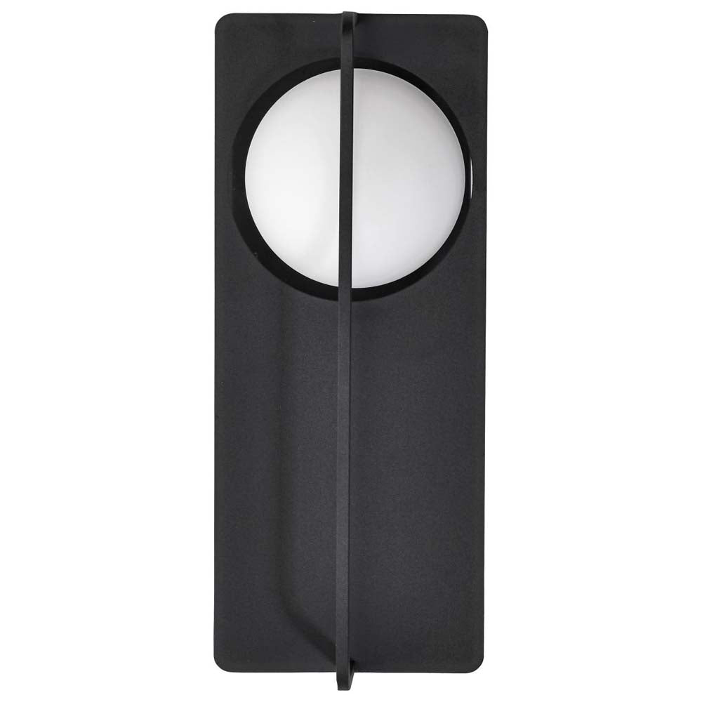 Portal 6W LED Medium Wall Lantern Matte Black w/ White Opal Glass