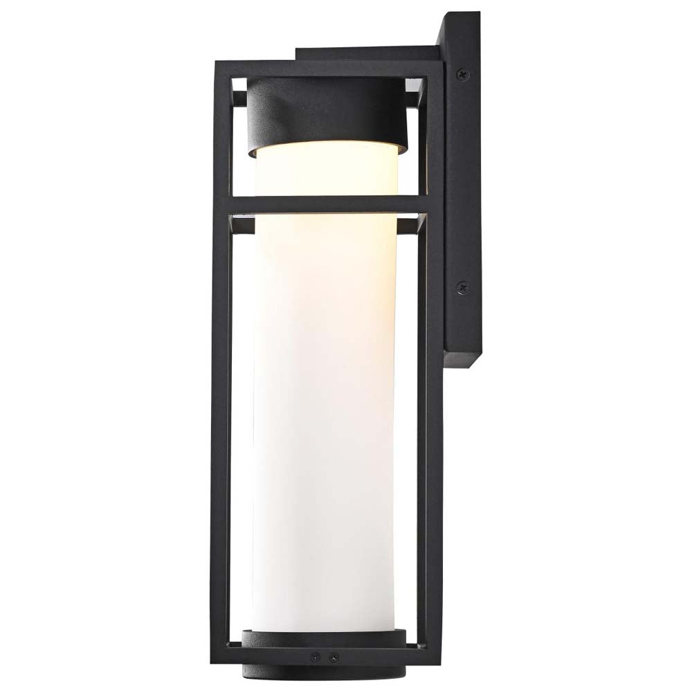 Ledges 6W LED Medium Wall Lantern Matte Black w/ White Opal Glass