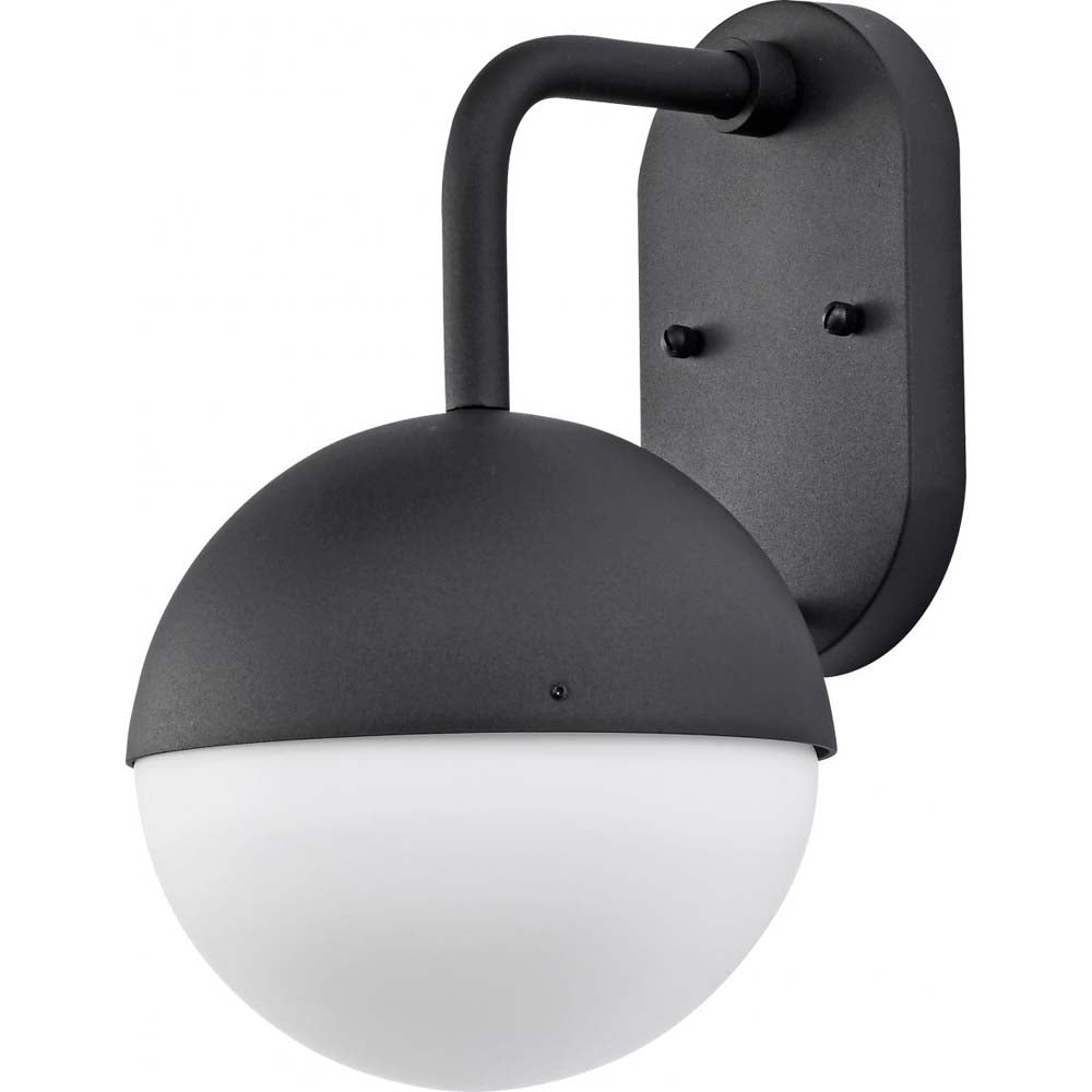 Atmosphere 6W LED Medium Wall Lantern Matte Black w/ White Opal Glass