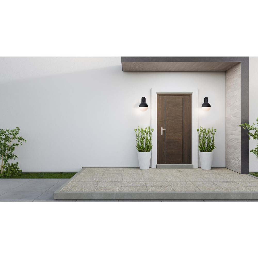 Atmosphere 6W LED Medium Wall Lantern Matte Black w/ White Opal Glass