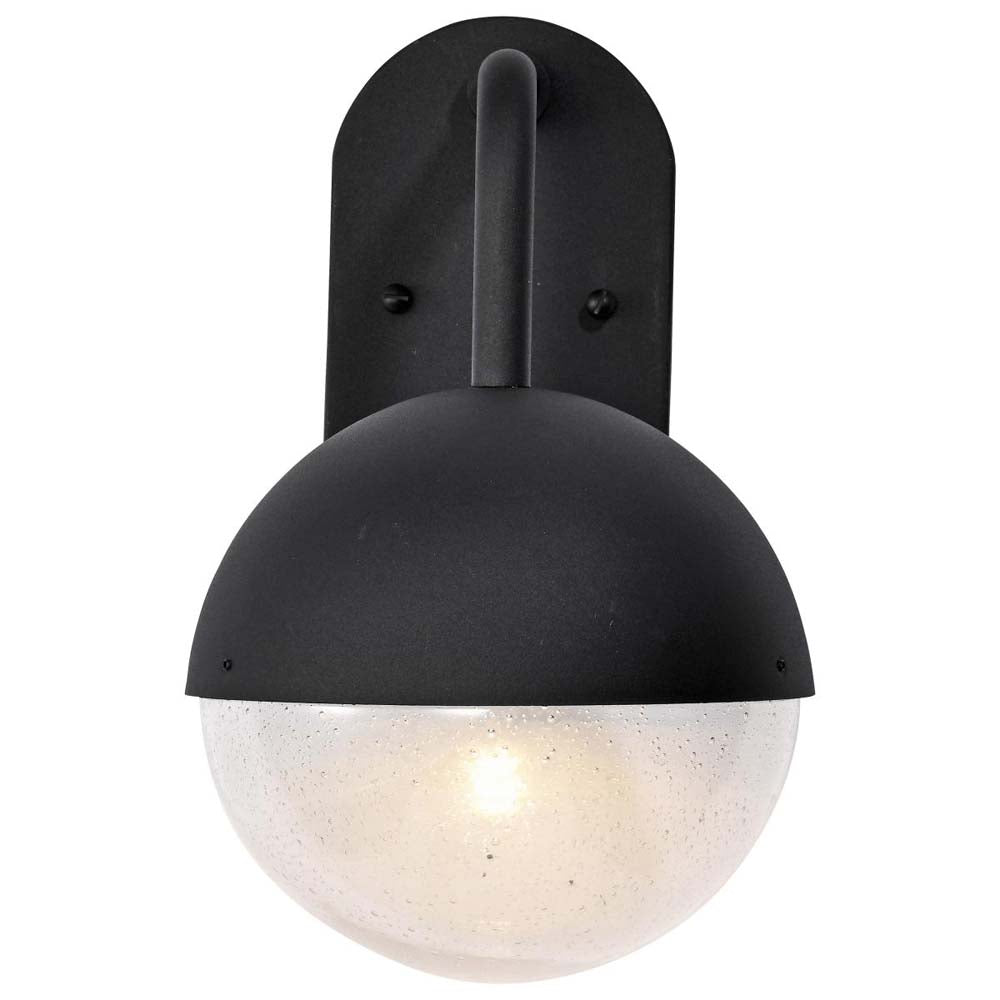 Atmosphere 6W LED Medium Wall Lantern Matte Black w/ Clear Seeded Glass