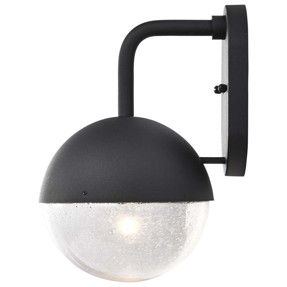 Atmosphere 6W LED Medium Wall Lantern Matte Black w/ Clear Seeded Glass