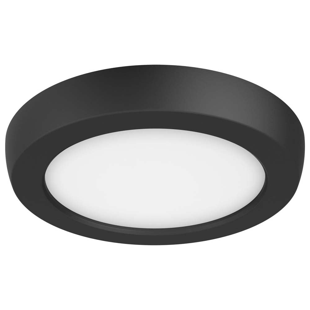 9w 5in. Round LED Flush Mount CCT Selectable with Black Finish