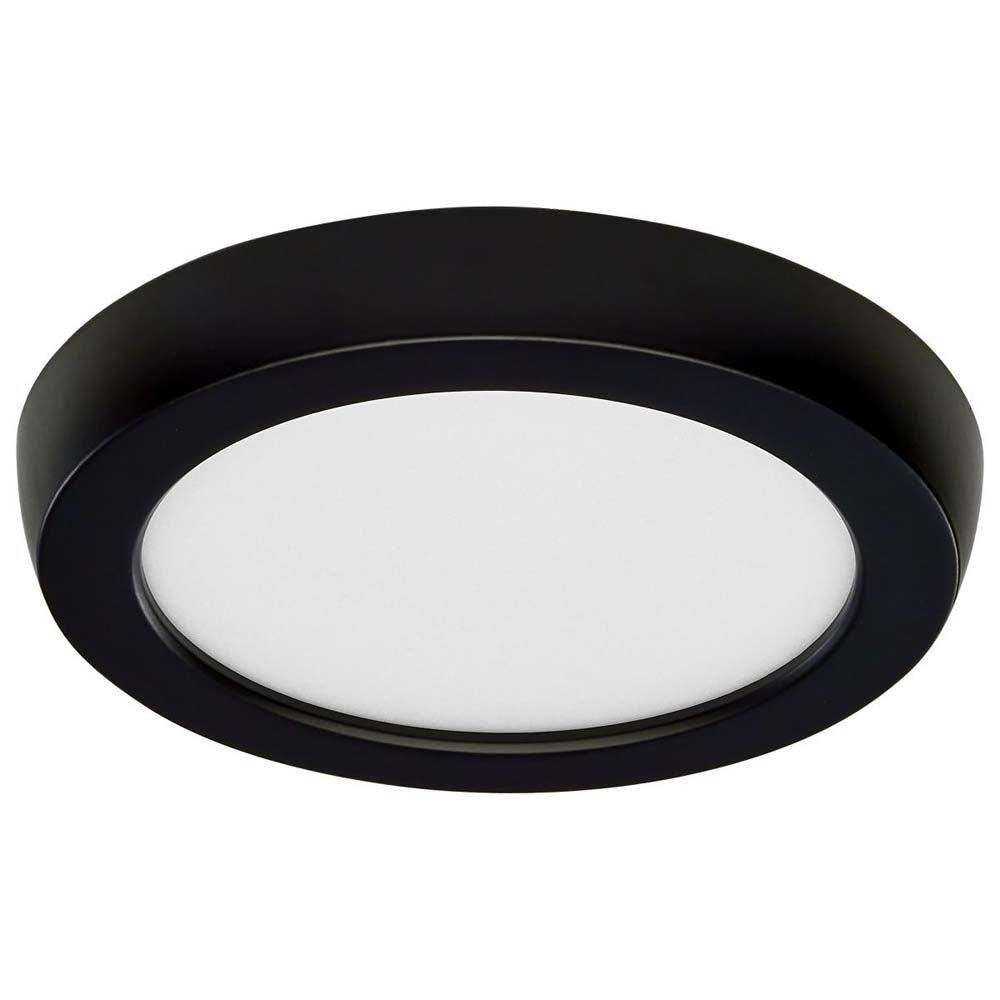 9w 5in. Round LED Flush Mount CCT Selectable with Black Finish