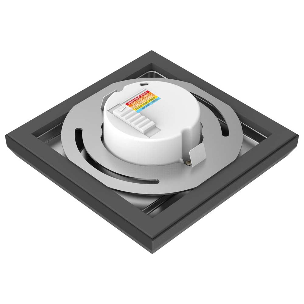 9w 5in. Square LED Flush Mount CCT Selectable with Black Finish