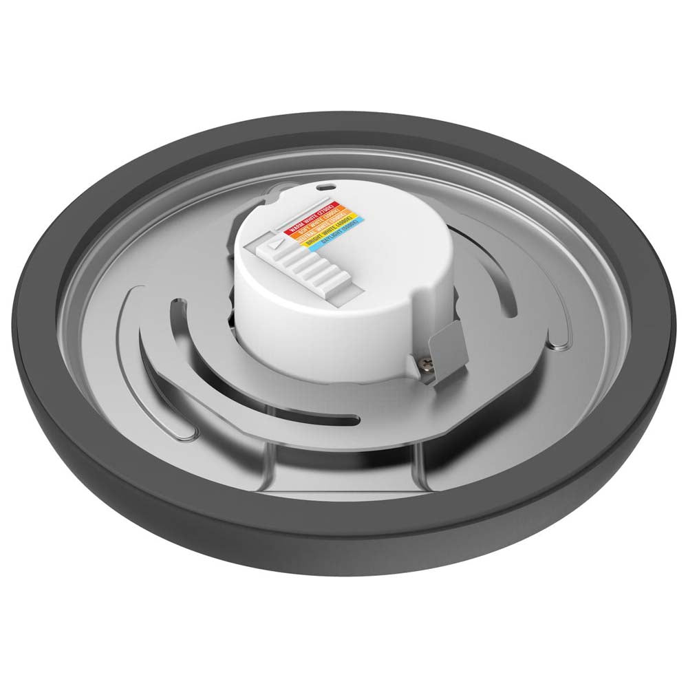 11w 7in. Round LED Flush Mount CCT Selectable with Black Finish