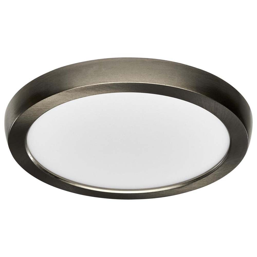 11w 7in. Round LED Flush Mount CCT Selectable with Nickel Finish