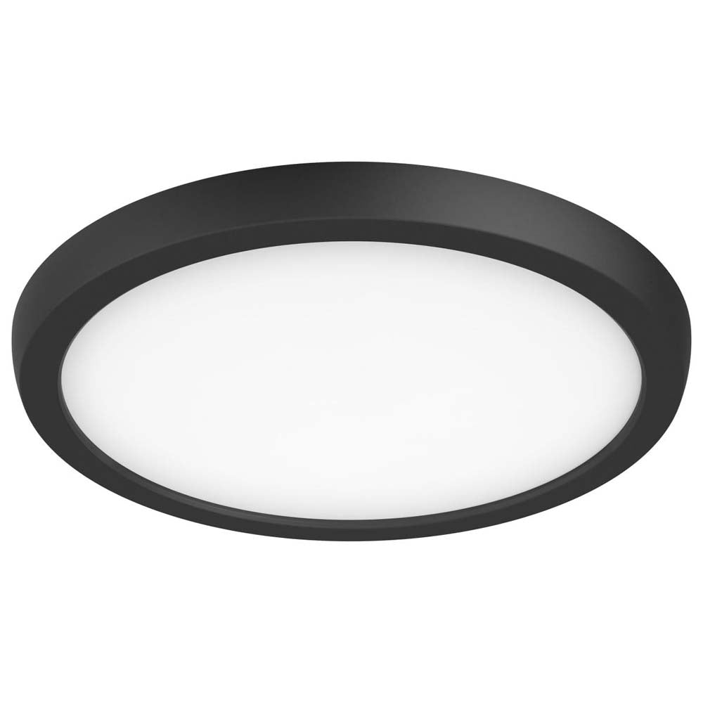 13w 9in. Round LED Flush Mount CCT Selectable with Black Finish