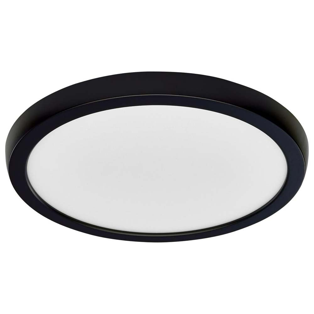 13w 9in. Round LED Flush Mount CCT Selectable with Black Finish