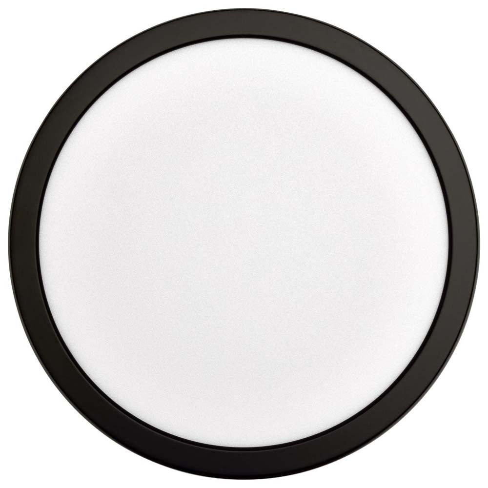 13w 9in. Round LED Flush Mount CCT Selectable with Black Finish