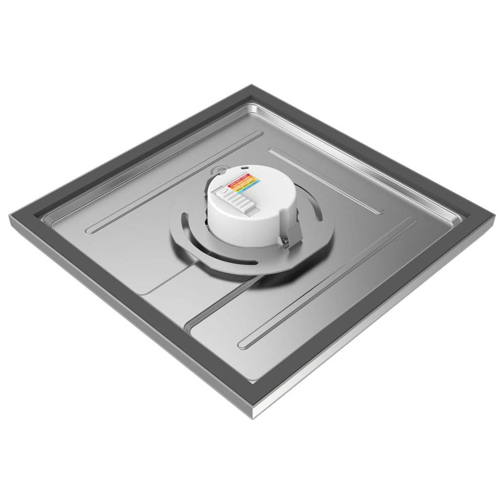 13w 9in. Square LED Flush Mount CCT Selectable with Nickel Finish