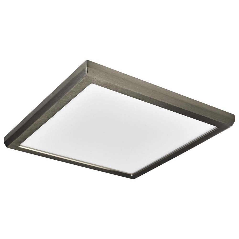 13w 9in. Square LED Flush Mount CCT Selectable with Nickel Finish