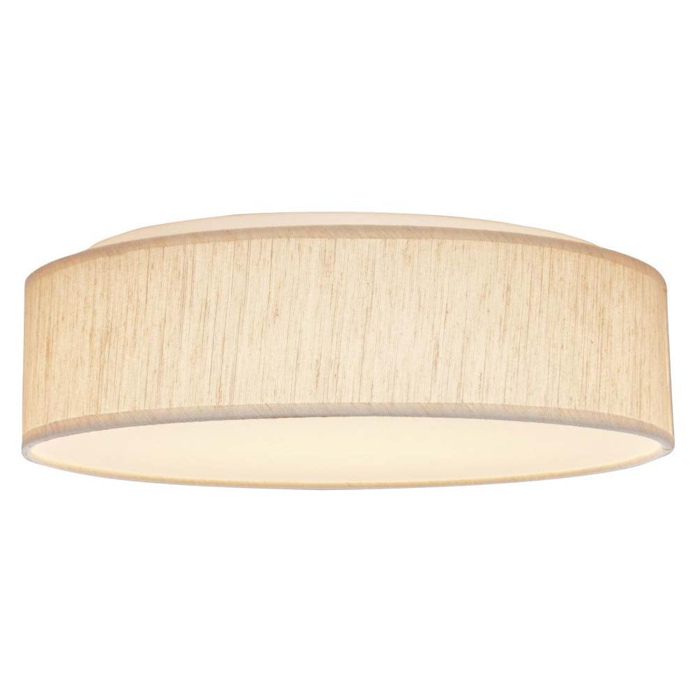 20w 15-in Tunable Beige Fabric Drum LED Decor Flush Mount Acrylic Diffuser
